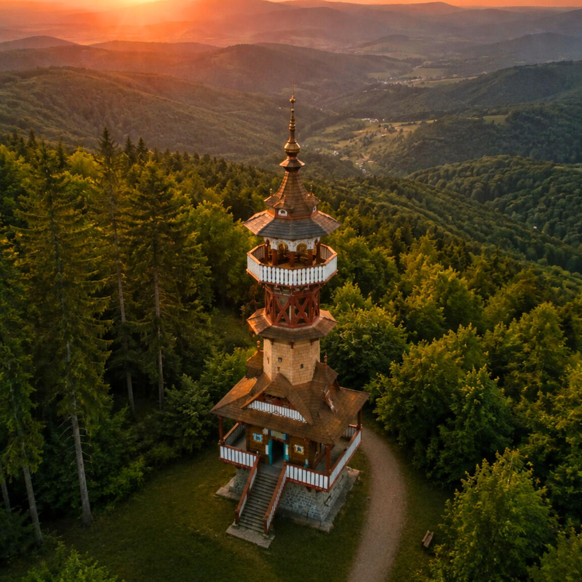 Beskydy Jurkovičova rozhledna Rožnov p.R.